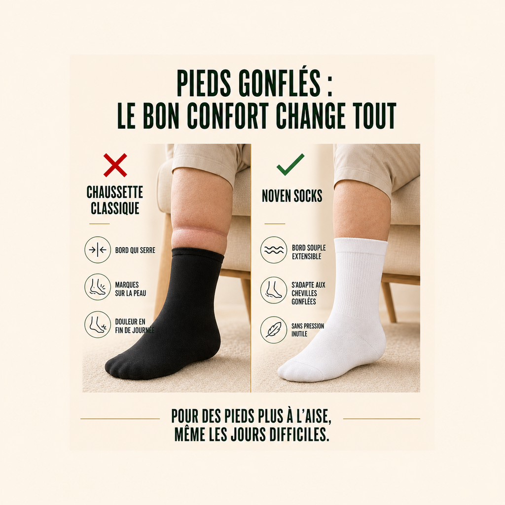 Détail de la maille en fibre de bambou d'une chaussette Noven Socks