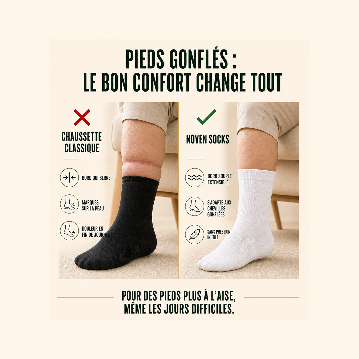 Détail de la maille en fibre de bambou d'une chaussette Noven Socks