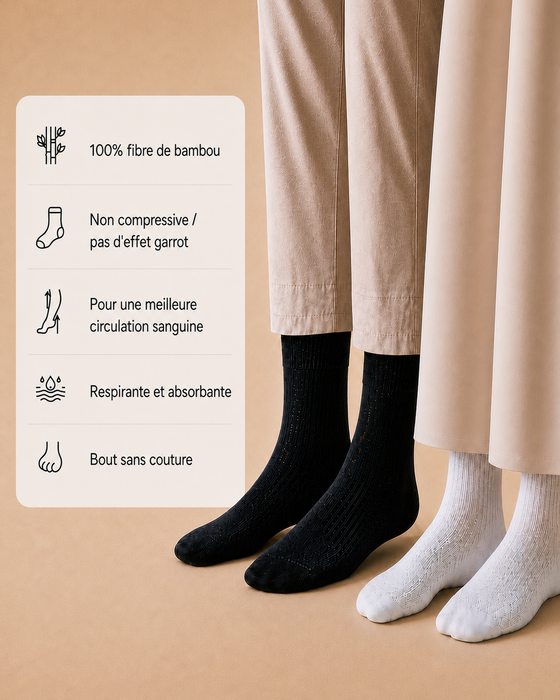Chaussettes Noven Socks portées au quotidien