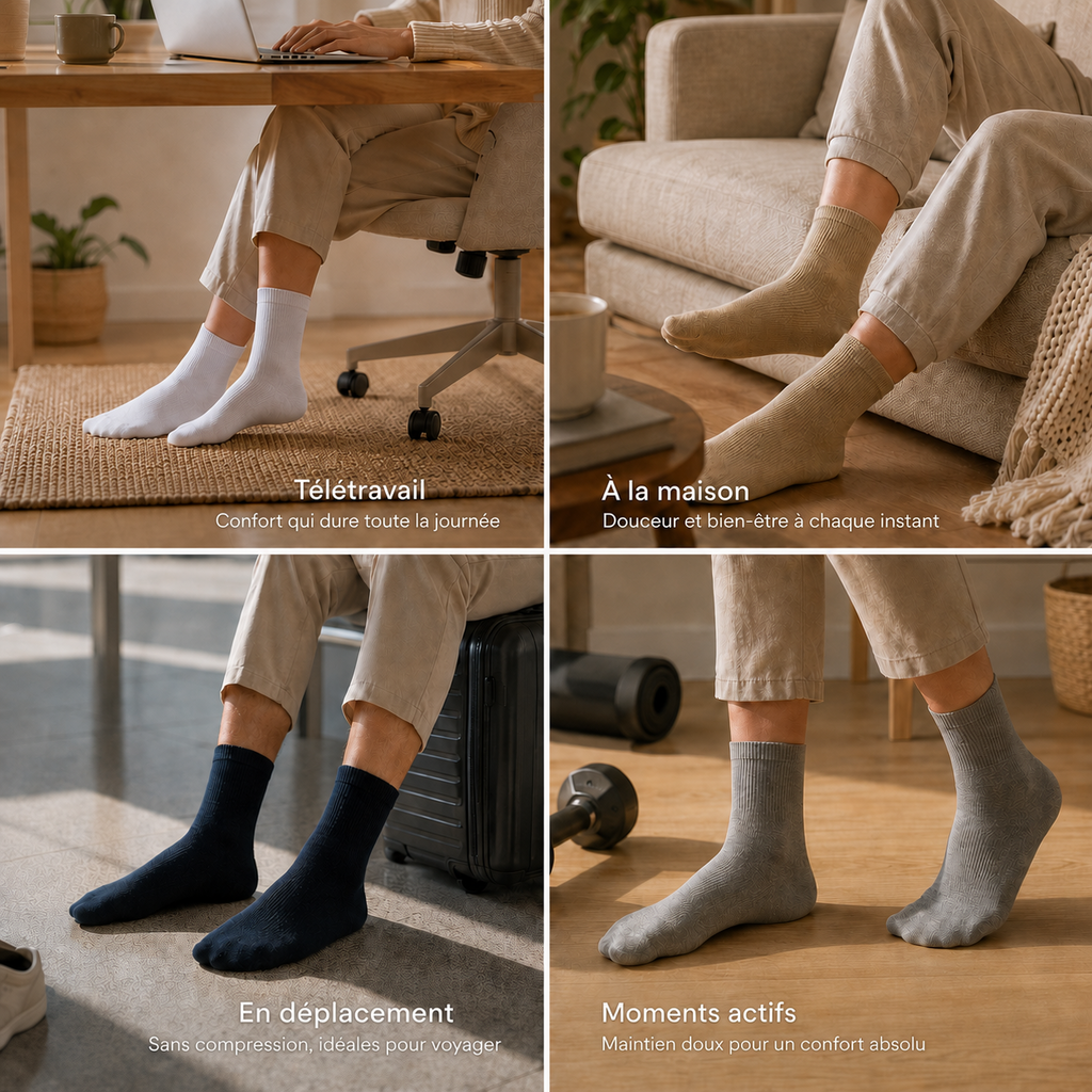 Chaussettes Noven Socks : talon et pointe renforcés